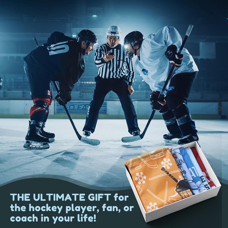 SilTriangle 24 Pcs Hockey Drawstring Bags Bulk 16 x 14 Inch Lightweight Sports Sack with Adjustable String Closure Gift Bags for Hockey Player Party Favors & Goodie for Sport Theme Event & Celebration - Image 5